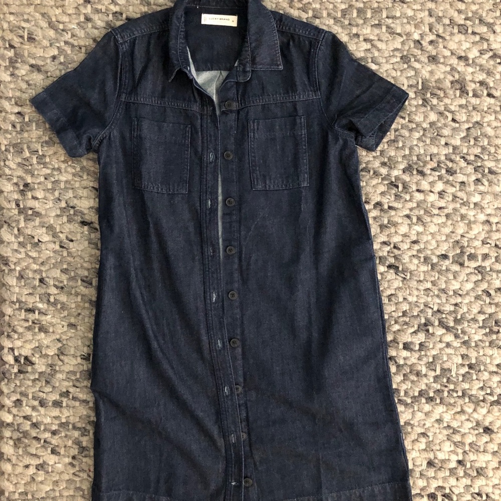 Lucky Brand front button tencel dress. Size: 0.